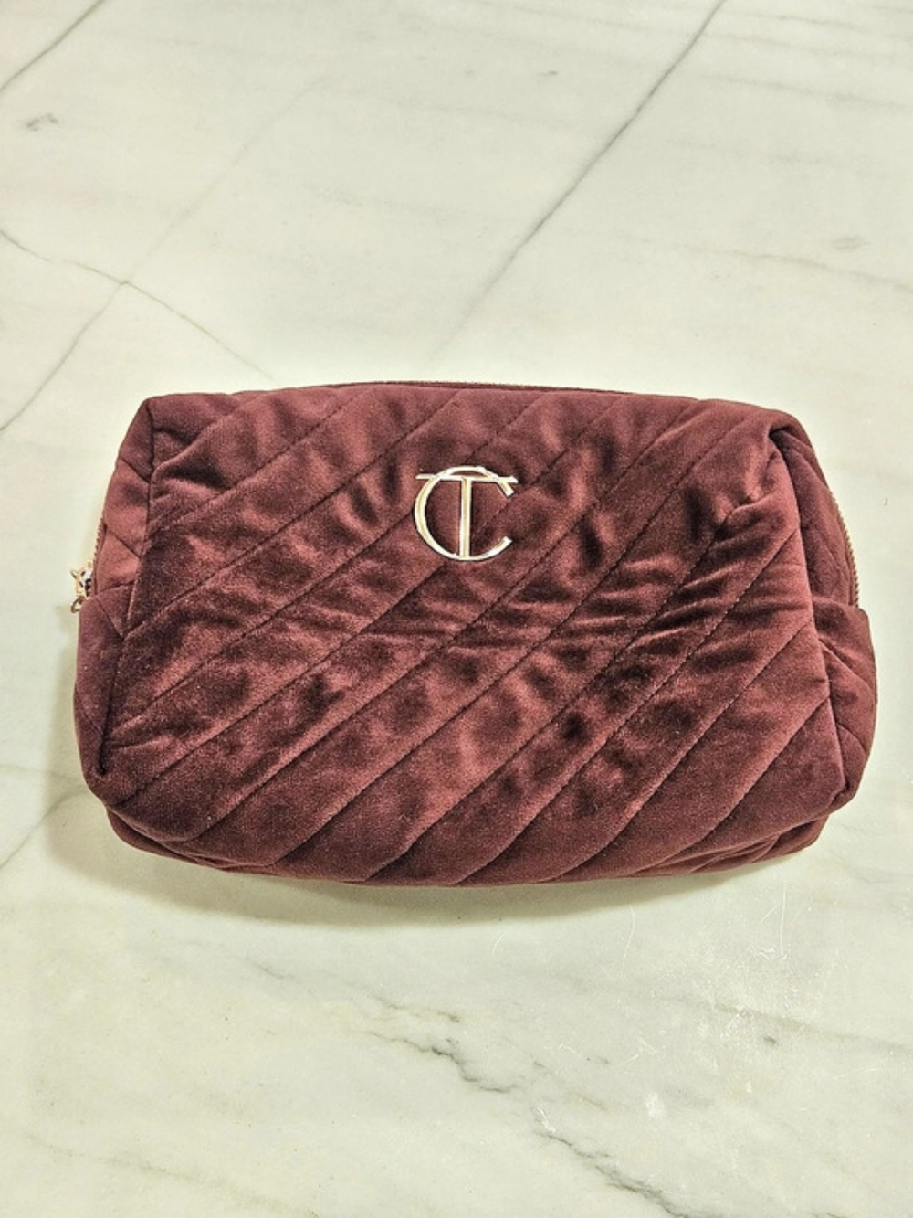Charlotte Tilbury Limited Edition Platinum Jubilee Velvet Makeup Bag